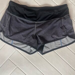 lululemon athletica Black and Gray Athletic Shorts
